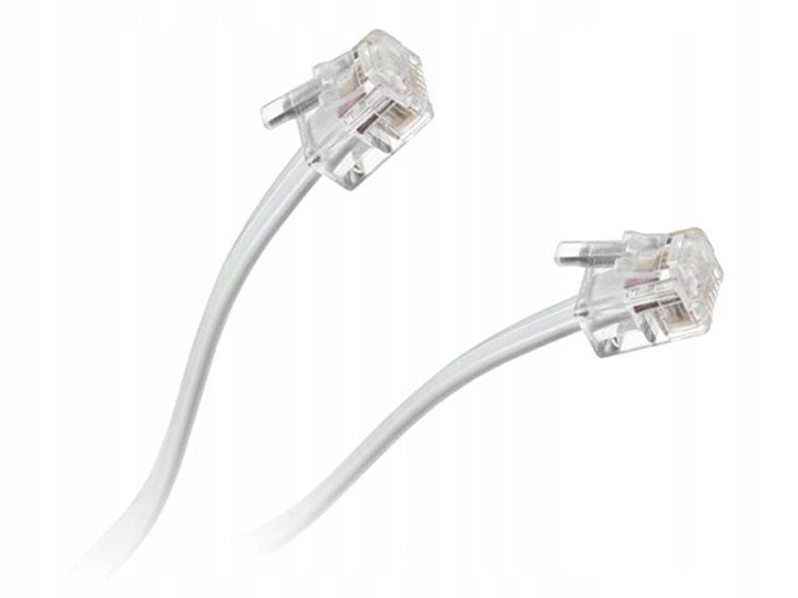 TEL0033F-15 Przewód tel.wt.-wt.biały 15m