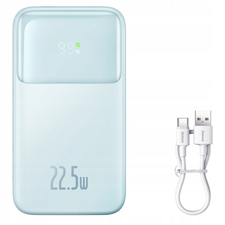 BASEUS POWER BANK SZYBKIE ŁADOWANIE 20000MAH 22.5W KABEL USB-C LIGHTNING