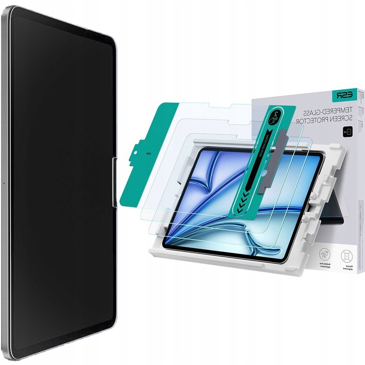 Szkło hartowane z aplikatorem do tabletu iPad Air 11 6 gen 2024, ESR 2szt