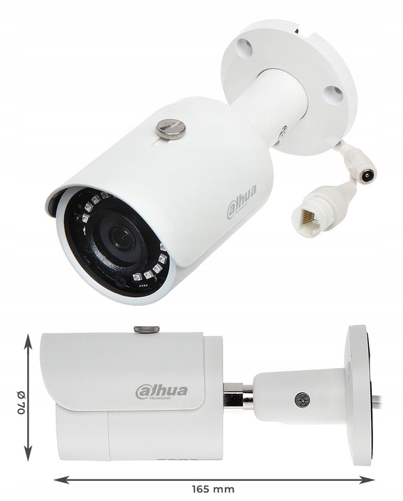 MOCNY Zestaw Monitoringu DOMU do rozbudowy 4 KAMERY IP DAHUA POE 4 MPx