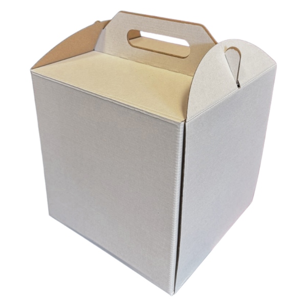 PUDEŁKO KARTON OPAKOWANIE NA TORT Z RĄCZKĄ 30x30x28 cm (5 sztuk) +