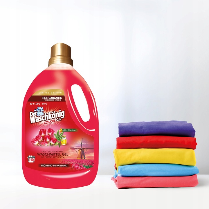 Waschkonig COLOR Żel do Prania Perfumowany Wiosenna Holandia 3,305l 110prań