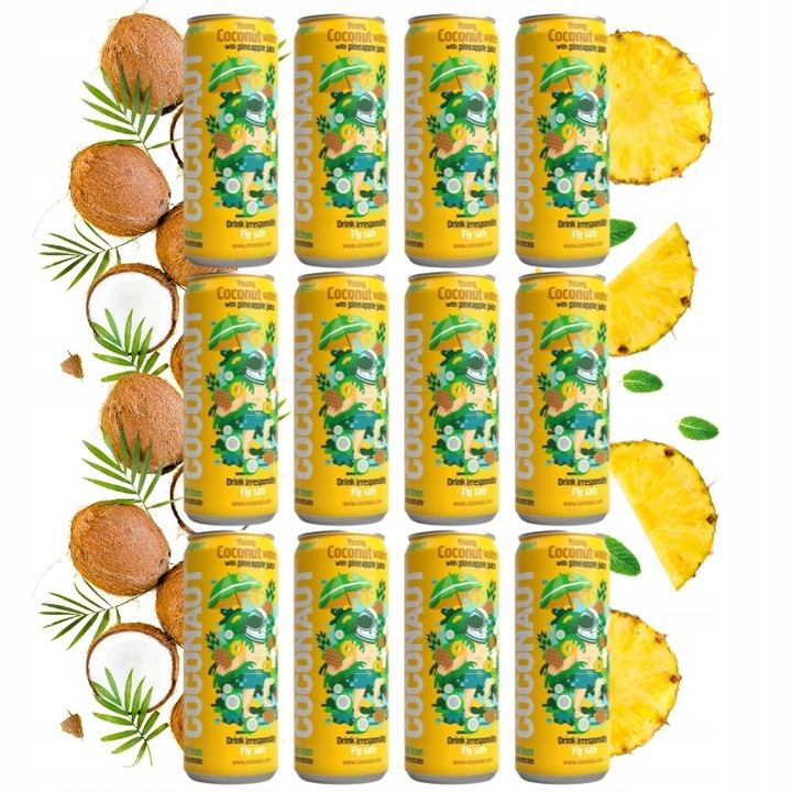 Woda kokosowa Coconaut z sokiem ananasowym 12 x 320ml niegaz