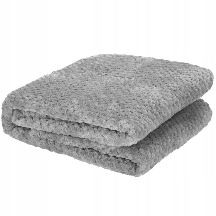 GRUBY KOC CIEPŁY NARZUTA DWUSTRONNA NA ŁÓŻKO KANAPĘ 220x200 cm PLED MIĘKKI