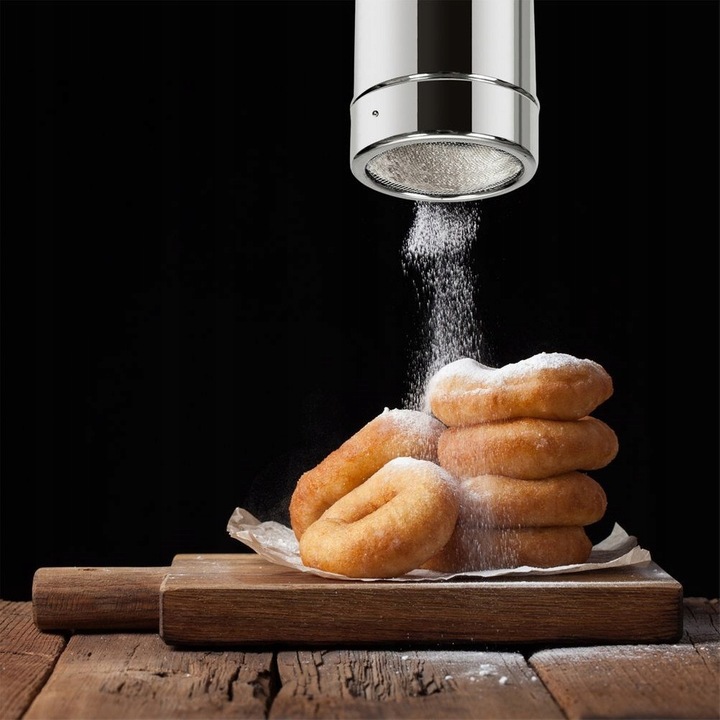 Pojemnik Z SITKIEM sitko do cukru pudru posypek cukier puder cynamon