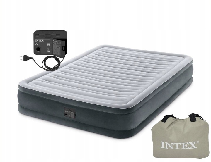 Materac Dmuchany Dwuosobowy Łóżko z Pompką 230V do Spania Intex 67768ND