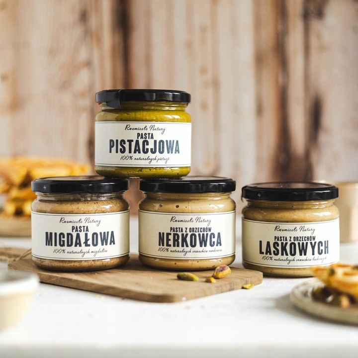 PASTA Z ORZECHÓW LASKOWYCH 100% - 300g - Rzemiosło Natury