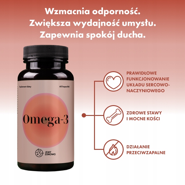Omega 3 1000 mg + Witamina E Jemy zdrowo 60 kapsułek
