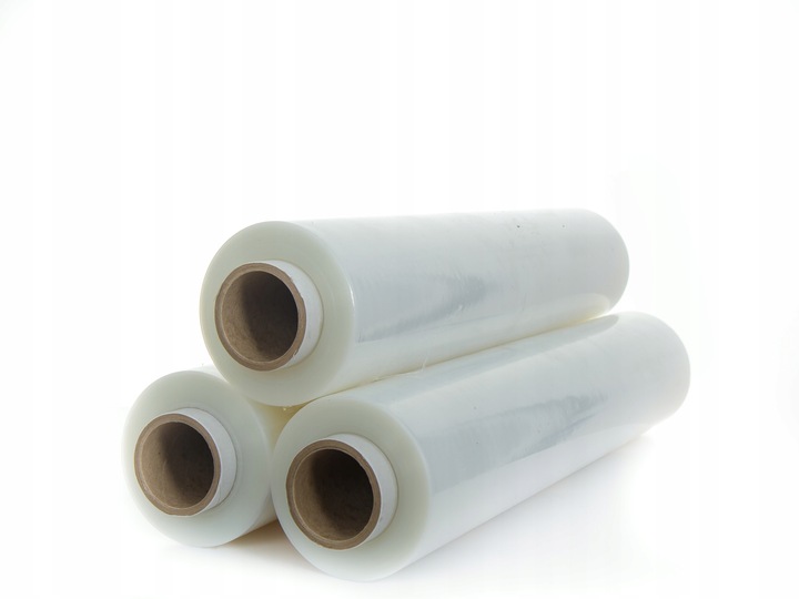 FOLIA STRETCH 3KG BEZBARWNA DUŻO FOLI CIENKA TULEJ