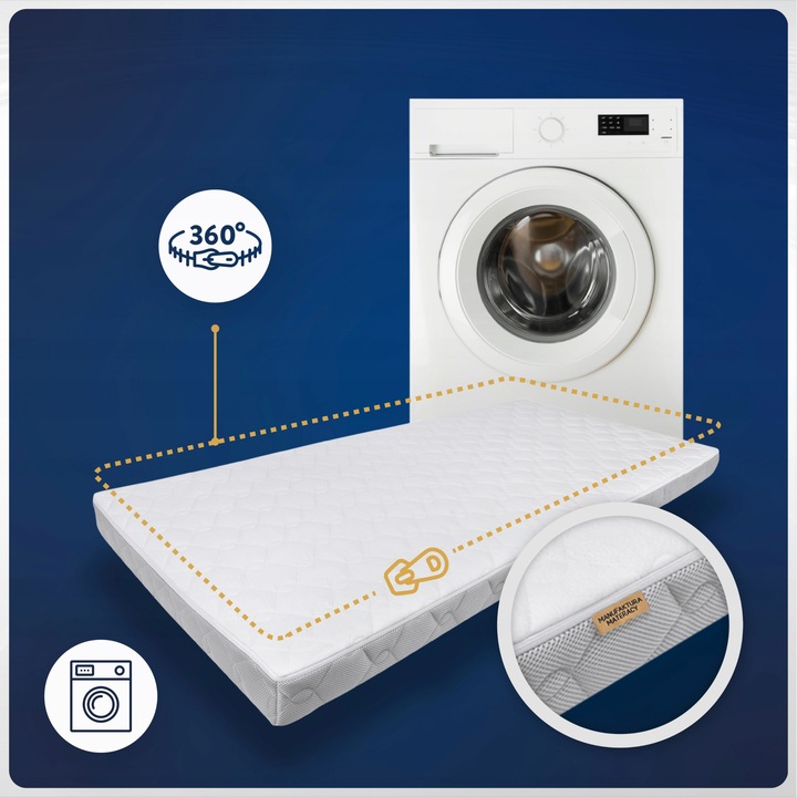 Materac 90x180 ANTYALERGICZNY dziecięcy piankowy TWARDY 180x90 dla dziecka