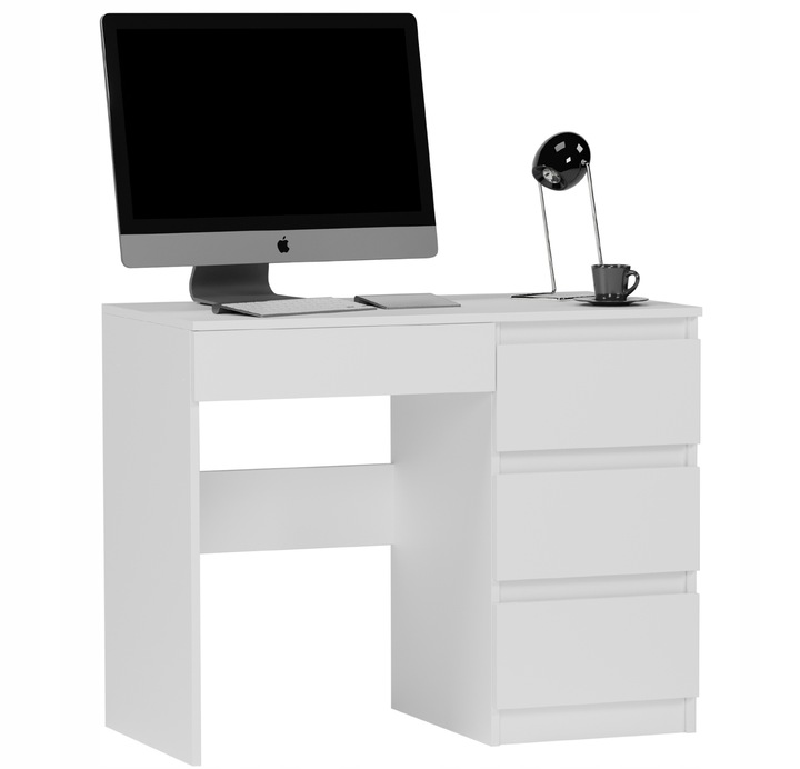 Meble Biurko komputerowe stolik 90cm białe N34