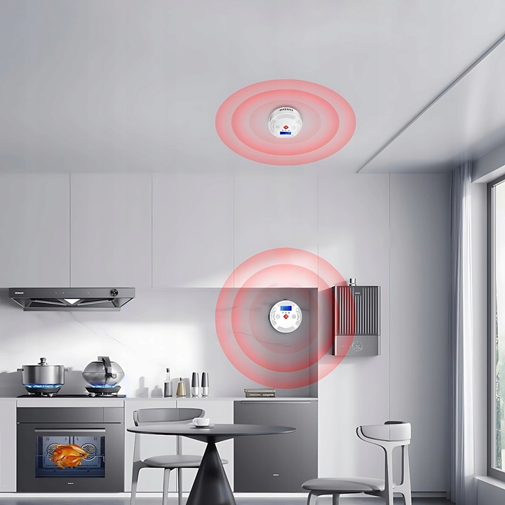 CZUJNIK DETEKTOR CZADU GAZU TLENKU WĘGLA CO TUYA WIFI CERTYFIKOWANY