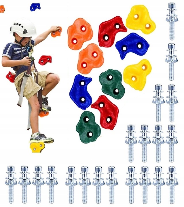 KAMIENIE WSPINACZKOWE UCHWYTY DO WSPINACZKI DLA DZIECI DUŻE KOLOROWE 10SZT