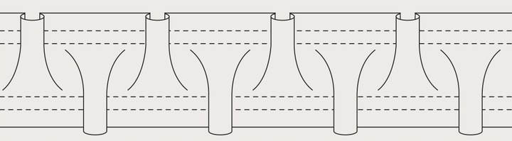 Taśma marszcząca smok żyłkowa marszczenie 1 do 2 wys. 5 cm krążek 50 mb