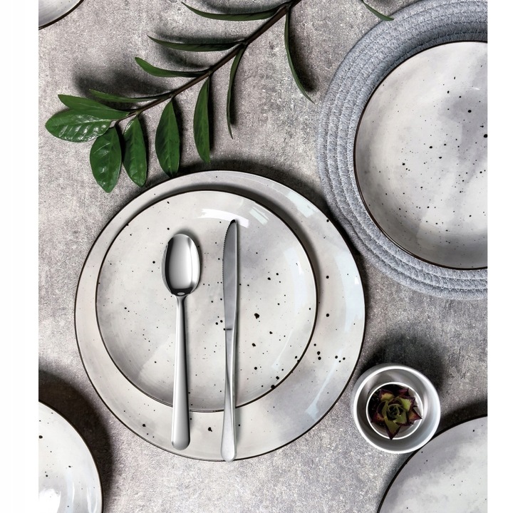 KOMPLET PORCELANA ZESTAW TALERZY SERWIS OBIADOWY TALERZE 18el WZÓR