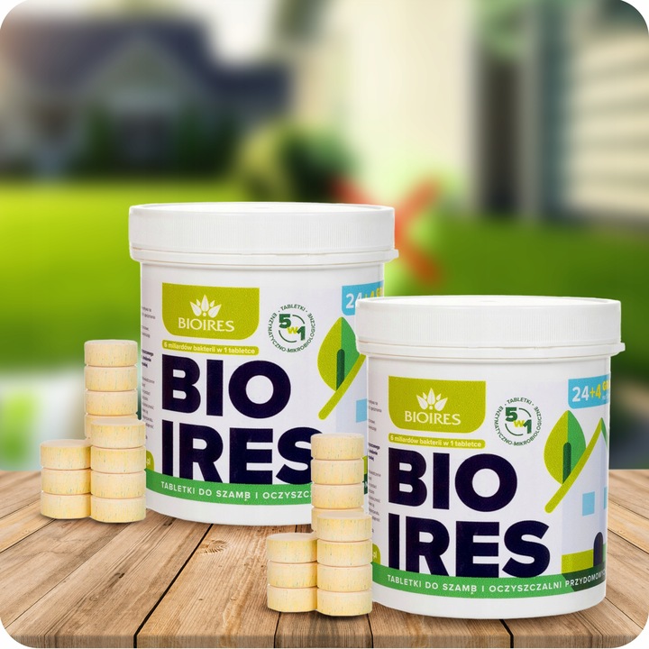 2x Tabletki bio bakterie do szamba oczyszczalni Bioires Tabs zapas na
