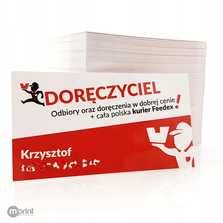 WIZYTÓWKI DWUSTRONNE 1000 SZT, DRUK WIZYTÓWEK, SZTYWNE, GRUBE, KREDA 350g