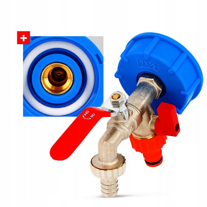 ZAWÓR MAUZERA KRAN CZERPALNY ZBIORNIKA IBC 1000l 3/4x1/2 SZYBKOZŁĄCZKA