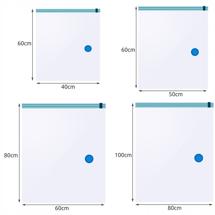 Worki Próżniowe na Ubrania Pościel Zestaw Worek Próżniowy 10szt 4