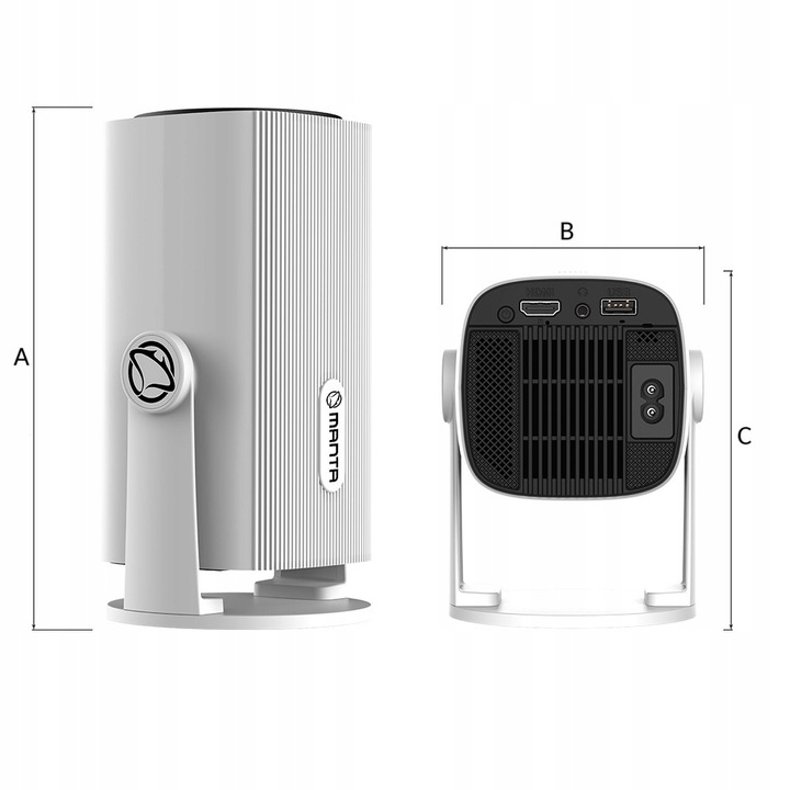 PROJEKTOR RZUTNIK PRZENOŚNY SMART MINI Android 12 TV WiFi BT +HDMI +ETUI