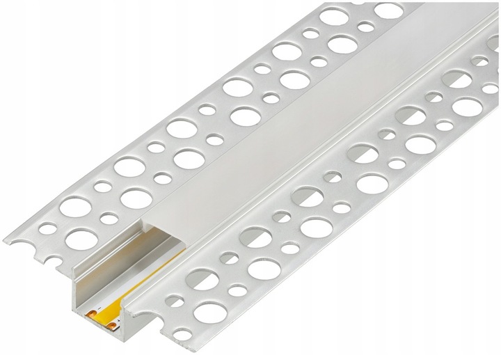 Zestaw PROFIL LED ALUMINIOWY do PŁYT karton-gips GK GIPSOWYCH + klosz