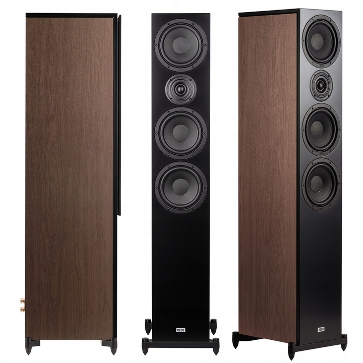 HECO Aurora XT 700 + 300 + Center ZESTAW KOLUMN KINA DOMOWEGO 5.0 WALNUT