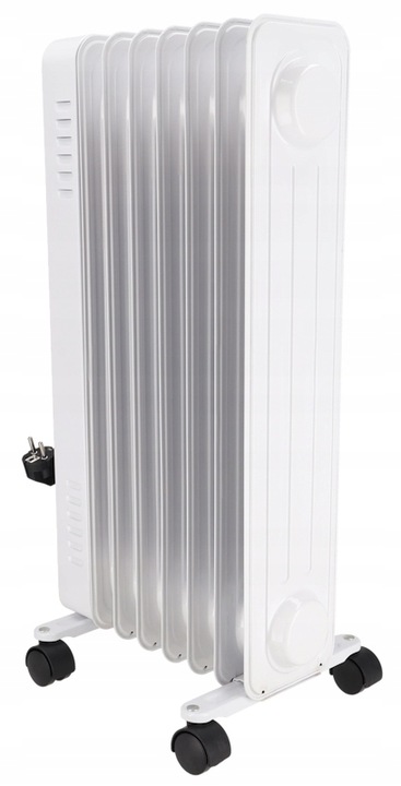 Grzejnik elektryczny Olejowy Termostat 1500W 7 Żeber Energooszczędny