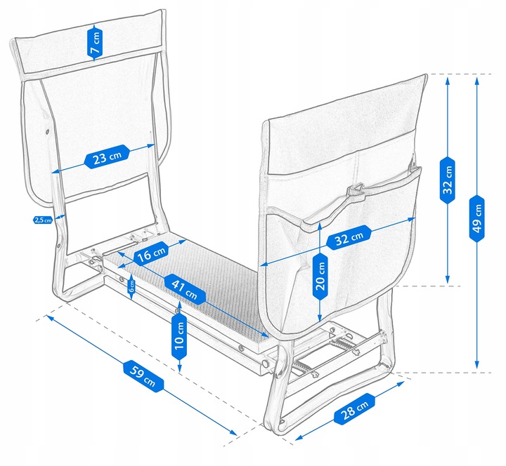 STOŁEK OGRODOWY krzesło taboret KLĘCZNIK do ogrodu