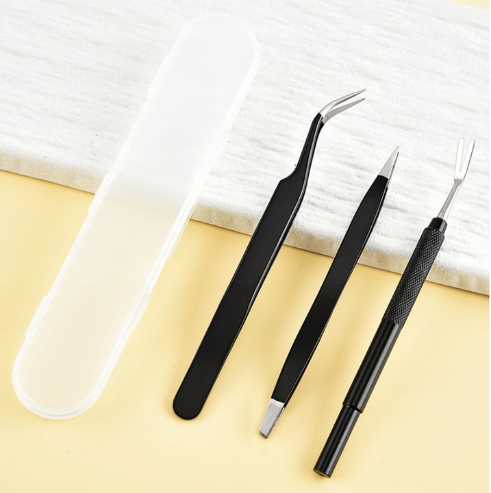 SZCZYPCE PĘSETA DO USUWANIA WYCIĄGANIA KLESZCZY DLA PSA KOTA LUDZI ZESTAW