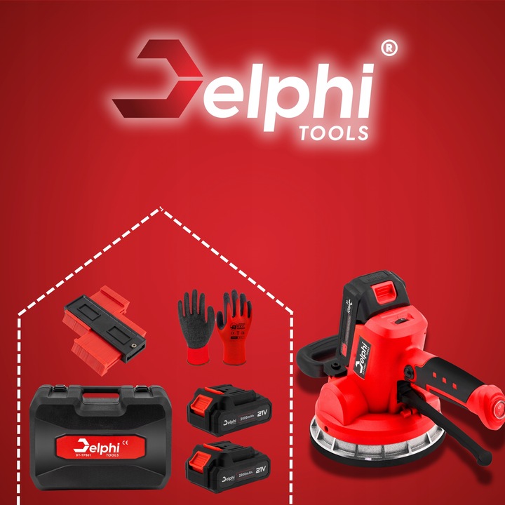 PRZYSSAWKA WIBRUJĄCA DO PŁYTEK WIBRATOR DO POZIOMOWANIA 2xAKU MOCNA