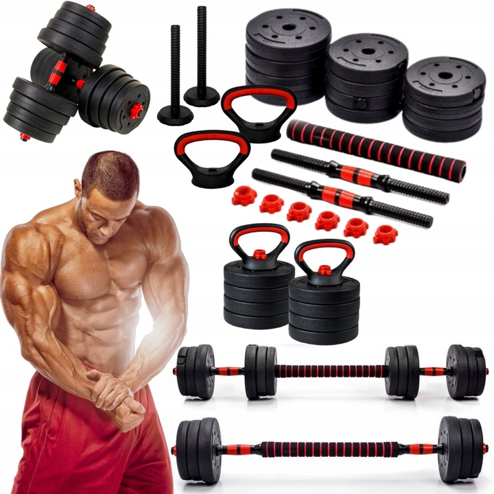 Hantle 20kg 2x10kg + kettlebell