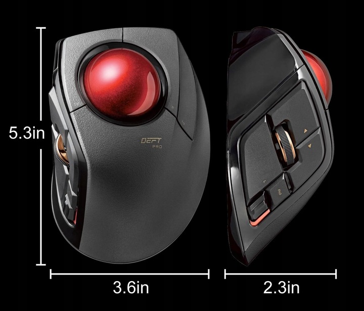 Trackball Elecom DEFT PRO Mysz bezprzewodowa,funkcja 8 przycisków