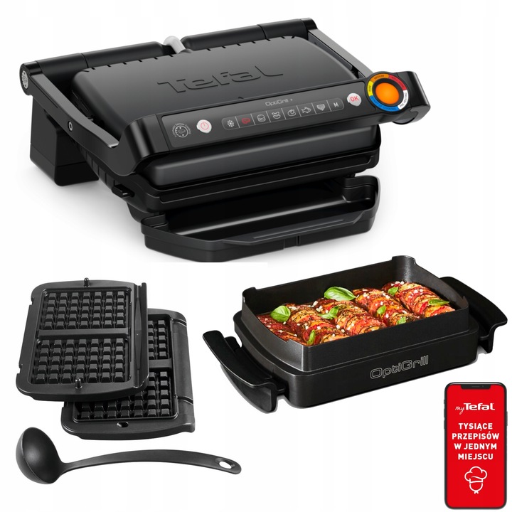 Grill elektryczny Optigrill+ GC7178 + SET ACC 2000 W gofry