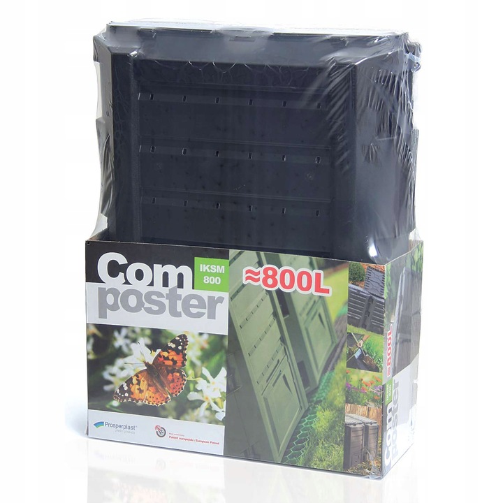 Kompostownik 2 - komorowy Prosperplast 800 l czarny