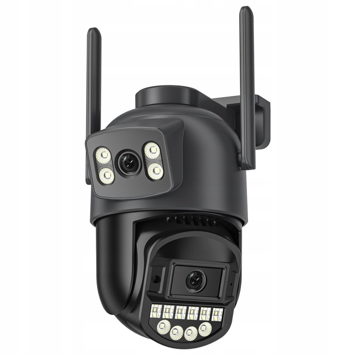 PODWÓJNA KAMERA ZEWNĘTRZNA FHD 2X5MP ZOOM OBROTOWA IP WIFI ALARM DETEKCJA