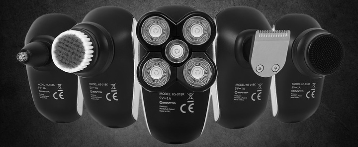 GOLARKA męska MASZYNKA TRYMER do golenia włosów GŁOWY BRODY USZU NOSA