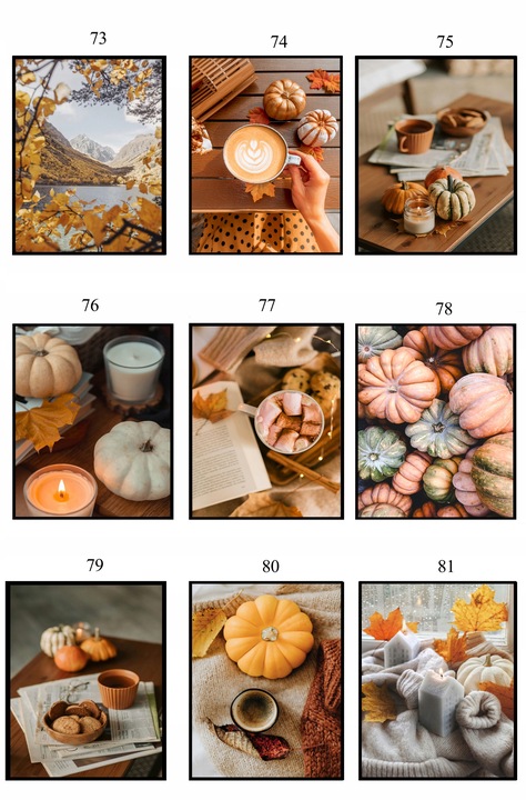 PLAKATY 50x70 JESIENNE obrazy DUŻO WZORÓW do salonu sypialni eviero