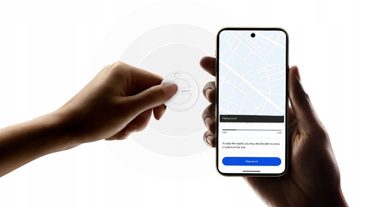 Lokalizator GPS MiTag MiLi ANDROID + Etui Brelok do plecaka kluczy dla