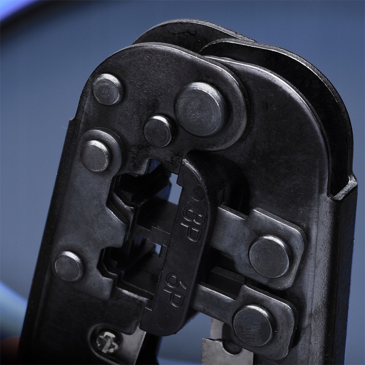 TESTER SIECIOWY ZACISKARKA STRIPPER WCISKACZ WTYKI RJ45 ZESTAW XXL + ETUI