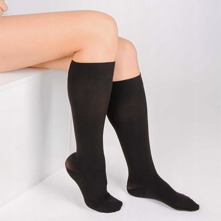 Podkolanówki Uciskowe Skarpety Kompresyjne Przeciwżylakowe na Obrzęk Żylaki