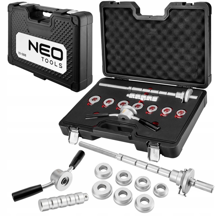 NEO ZESTAW NARZĘDZI DO MONTAŻU I DEMONTAŻU ŁOŻYSK GŁÓWKI RAMY W MOTOCYKLACH