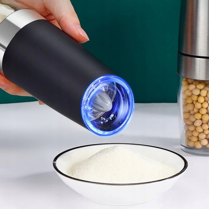 MŁYNEK ELEKTRYCZNY MŁYNKI GRAWITACYJNE NA BATERIE DO SOLI PIEPRZU 2