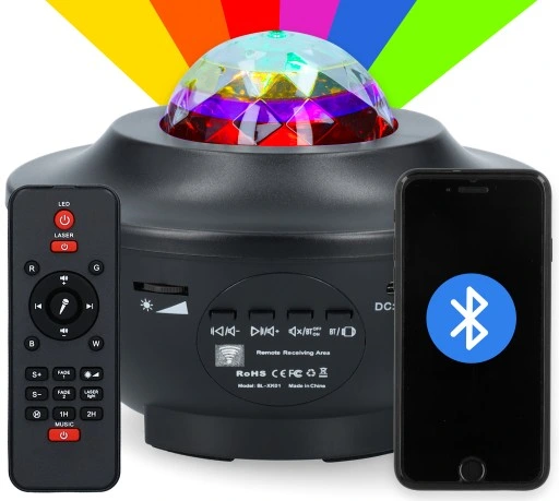 PROJEKTOR GWIAZD KULA LAMPKA LED NOCNA BLUETOOTH