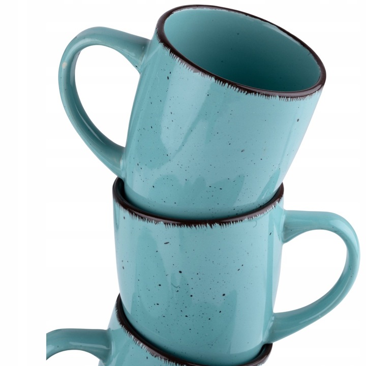 SERWIS OBIADOWY + 6 KUBKÓW KOMPLET OBIADOWO-KAWOWY 24 EL. KAMIONKA TURKUS