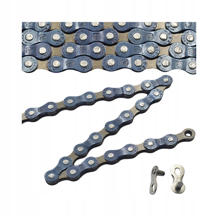 ŁAŃCUCH ROWEROWY 116 OGNIW MTB NEXELO 6 7 RZĘDOWY SPINKA DO ROWERU NOWY