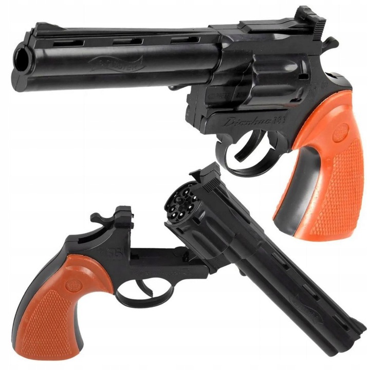 PISTOLET REWOLWER NA KAPISZONY HUKOWY SPŁONKA + NABOJE SPŁONKA 792 STRZAŁY