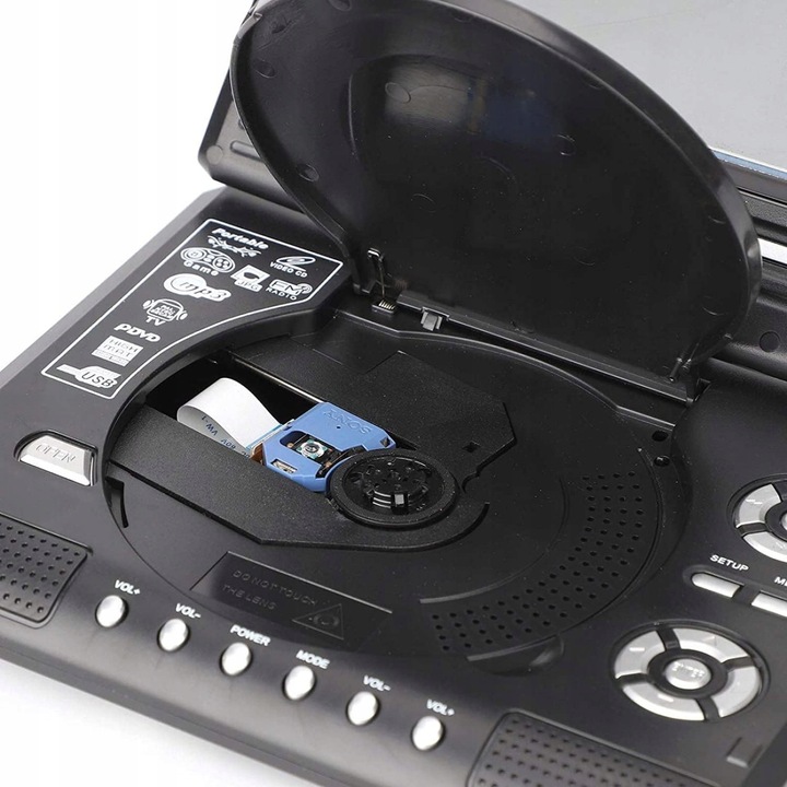 PRZENOŚNY ODTWARZACZ DVD O PRZEKĄTNEJ 7,8 CALA. ODTWARZACZ CD 800 MAH