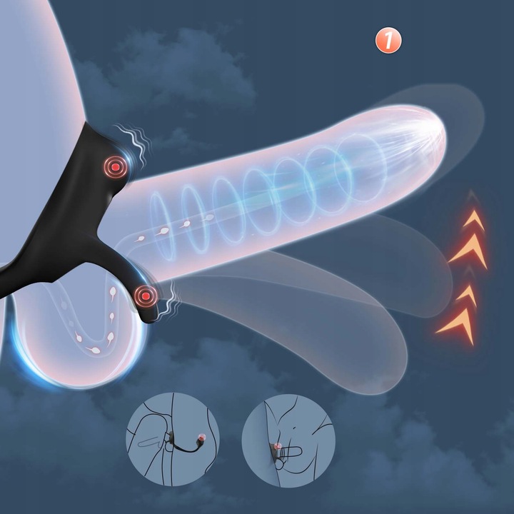 Męski masażer prostaty APP Pierścień wibrujący