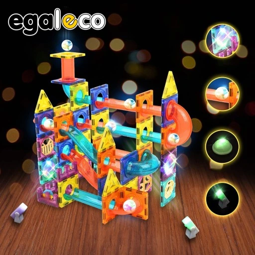 KLOCKI MAGNETYCZNE TOR KULKOWY 110 Elementów XXL