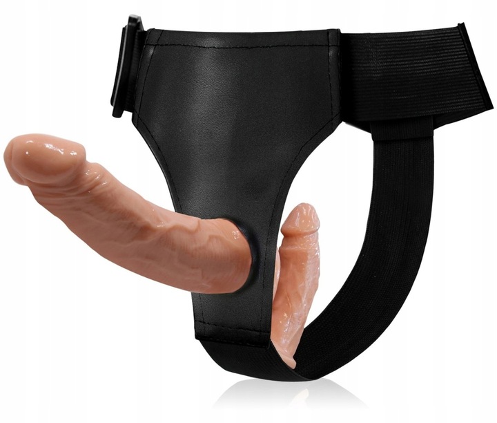 SEX STRAP-ON PODWÓJNY PENIS NA PASACH DO PEGGINGU DILDO DO PENETRACJI